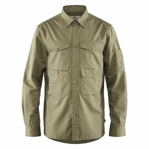 Fjallraven Övik Shirts Green Singapore For Men (SG-300119)